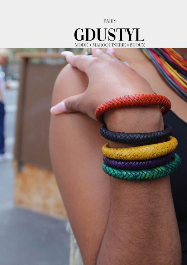 Bracelet cuir  tressé "Athenan" – Image 4