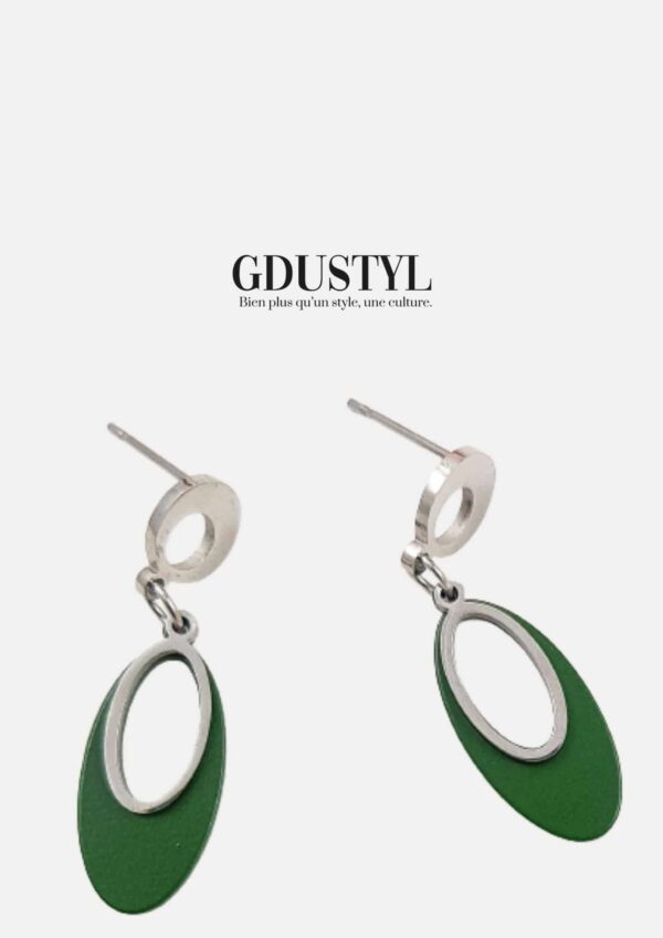 Boucles d'oreilles acier "Aminata Tall"