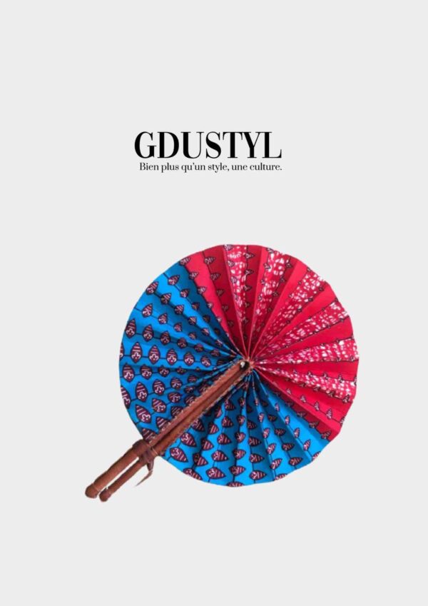 Eventail en wax "Siguiri"