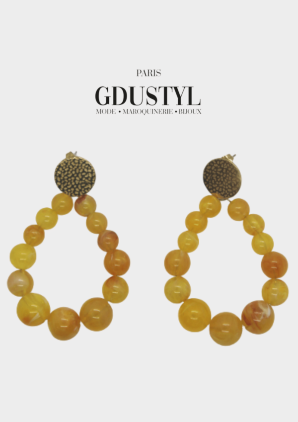 Boucles d'oreilles acier "Bujumbara"