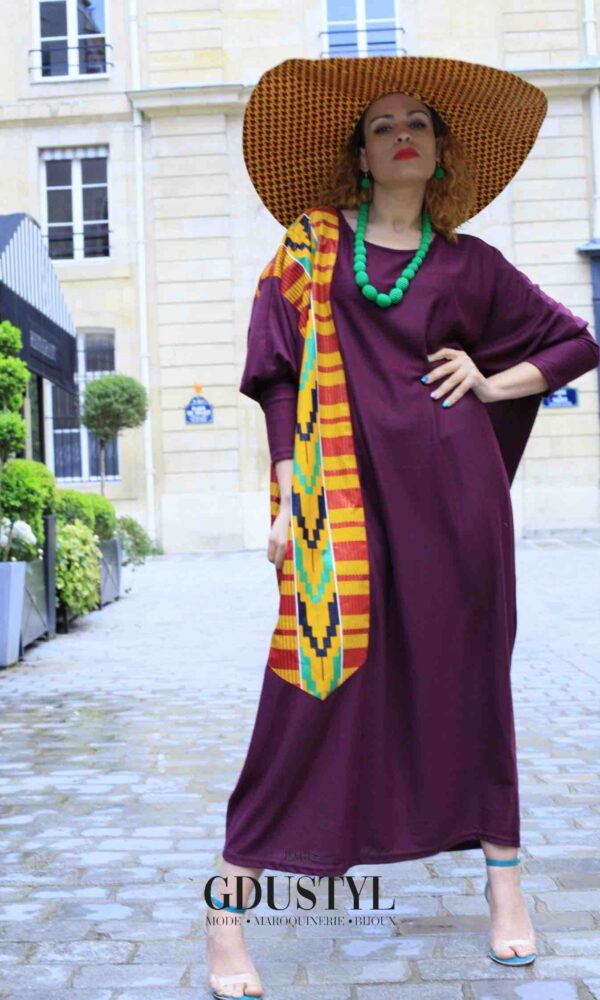 Abaya "Aïda Mbodj" Bordeau – Image 7