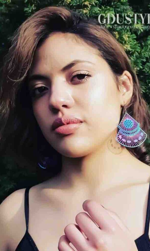 Boucles d'oreilles acier "Malouma"