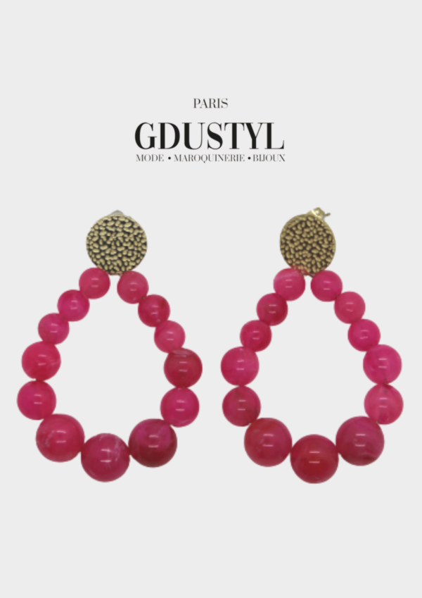 Boucles d'oreilles acier "Bouaké"