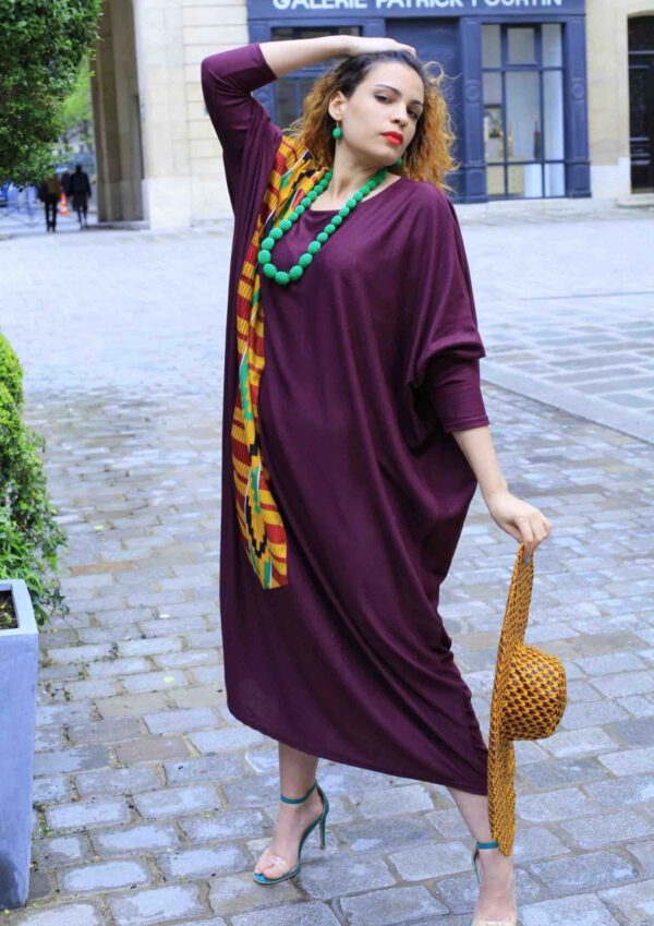 Abaya "Aïda Mbodj" Bordeau – Image 2