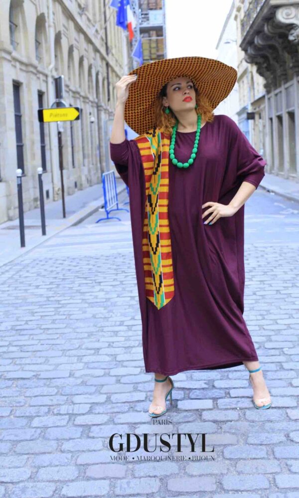 Abaya "Aïda Mbodj" Bordeau – Image 3