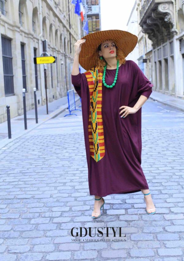 Abaya "Aïda Mbodj" Bordeau – Image 3
