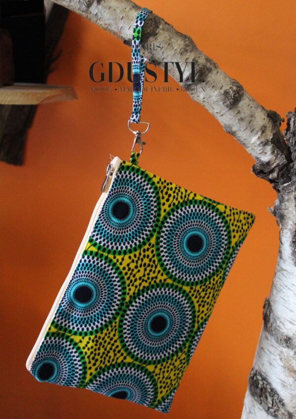 Pochette en wax "Travel"