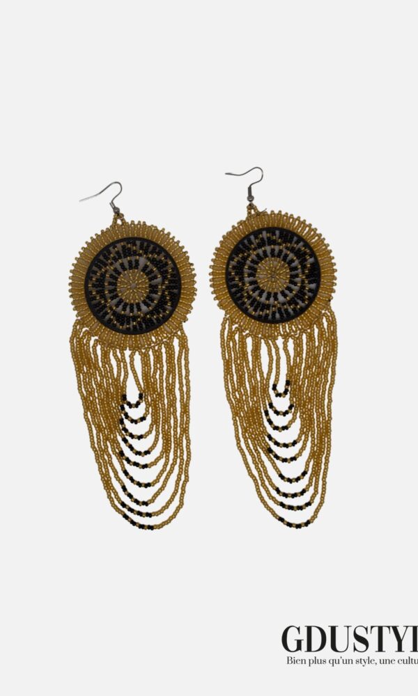 Boucles d'oreille "La ronde de JOBOURG" dorées
