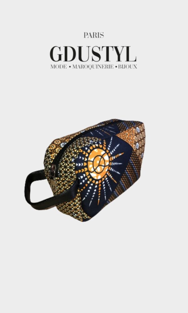 Trousse de toilette en wax "Ablaye"