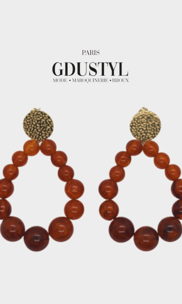 Boucles d'oreilles acier "Lusaka"
