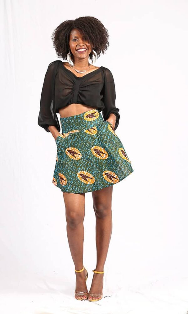 Jupe Wax "Ndaté Yalla Bleu" – Image 4