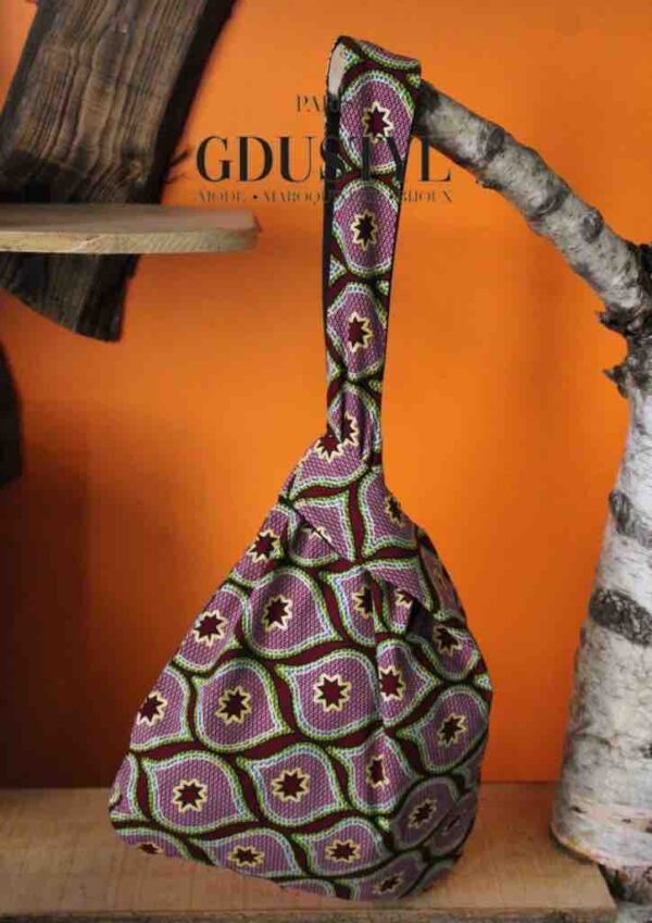 Sac Bourse en wax "Touba"M