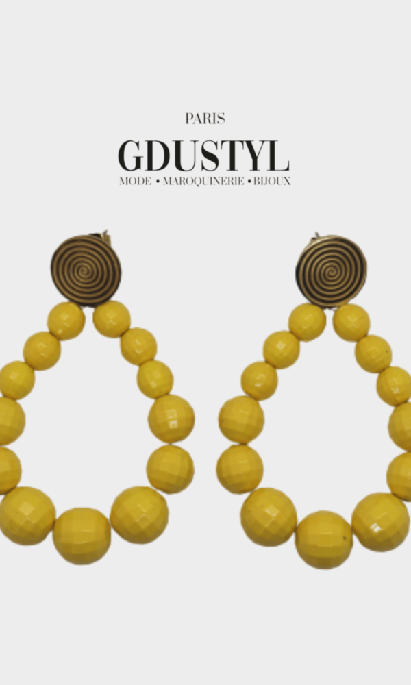 Boucles d'oreilles acier "Niamey"