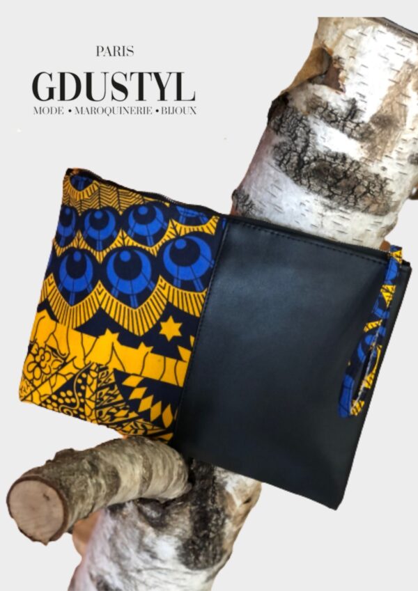 Pochette duo simili-wax "Cira" – Image 4