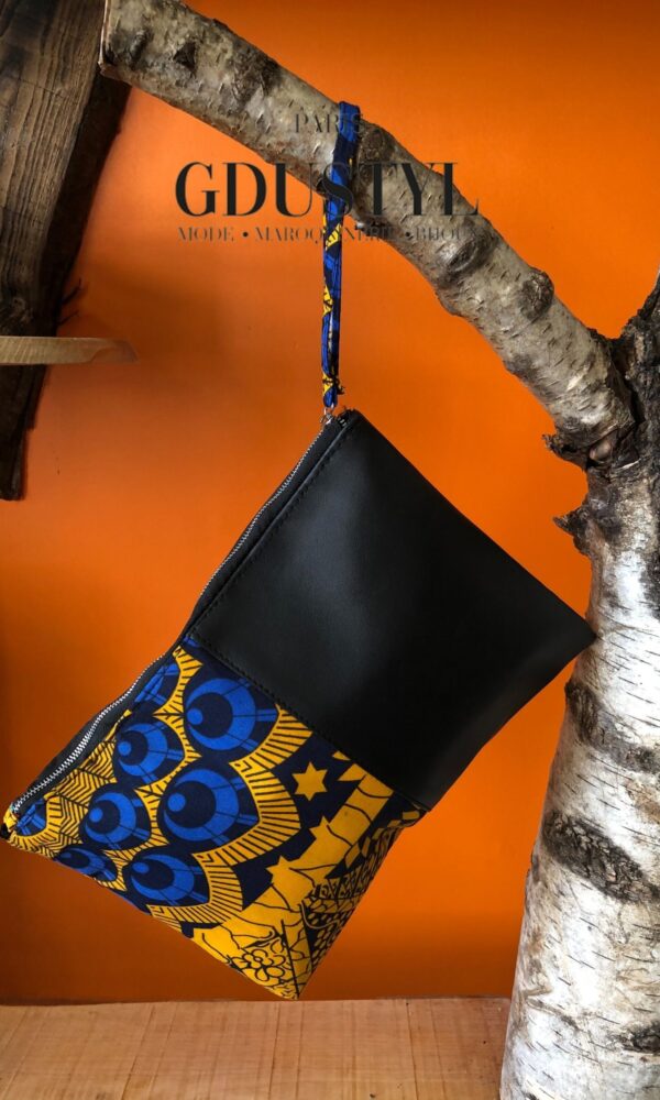 Pochette duo simili-wax "Cira"
