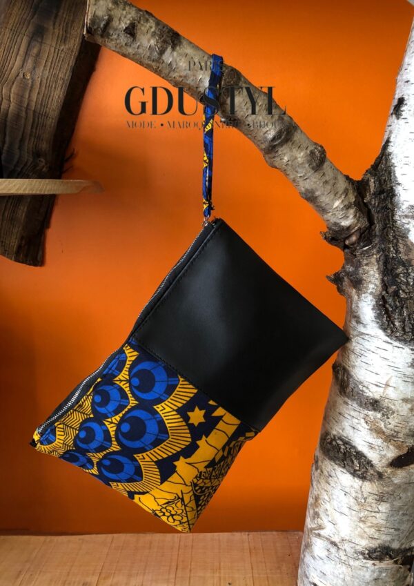 Pochette duo simili-wax "Cira"