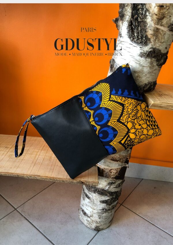 Pochette duo simili-wax "Cira" – Image 2