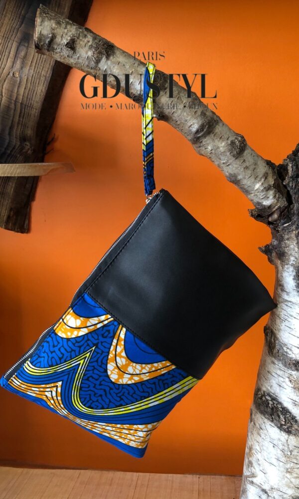 Pochette duo simili-wax "Alarba"