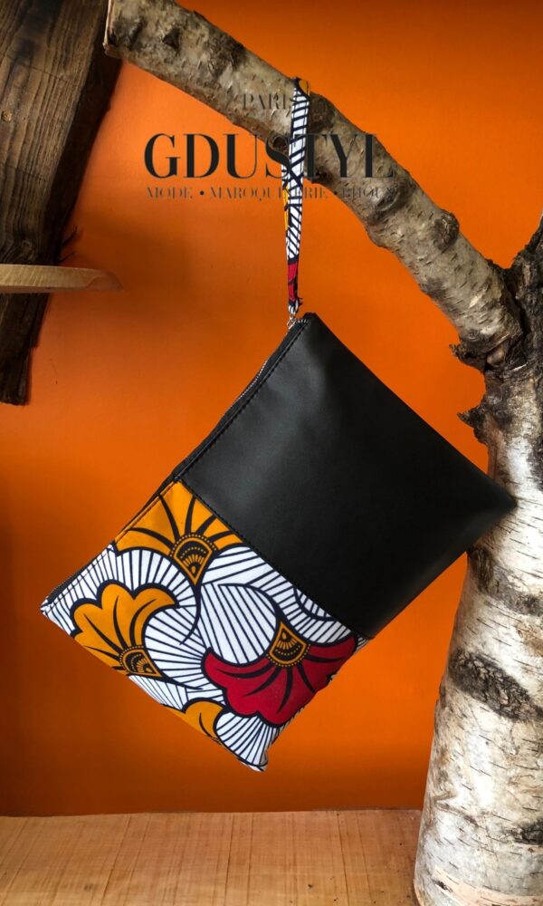 Pochette duo simili-wax "Kenda"