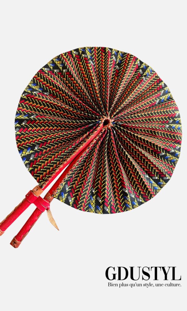 Eventail en wax "Niokolo Koba"