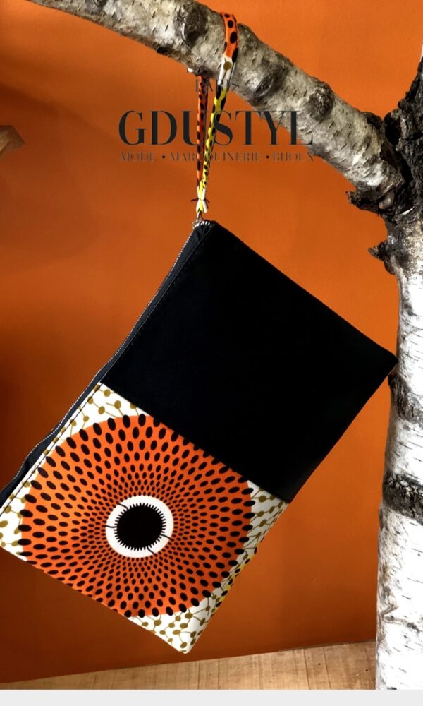 Pochette duo simili-wax "Safi"