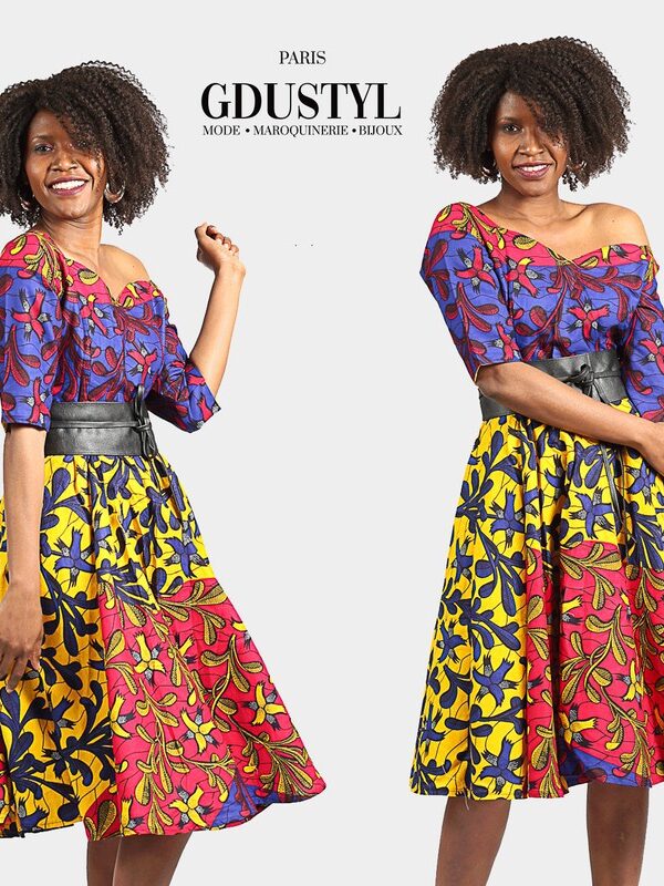 Robe Wax "JACKIE" Multicolore – Image 2