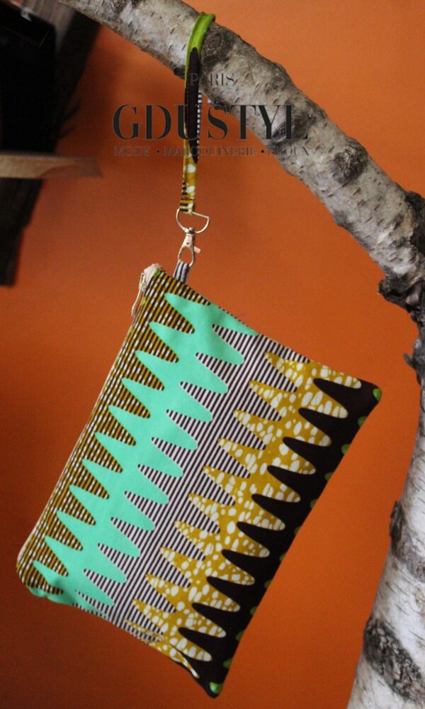 Pochette en wax "safari"