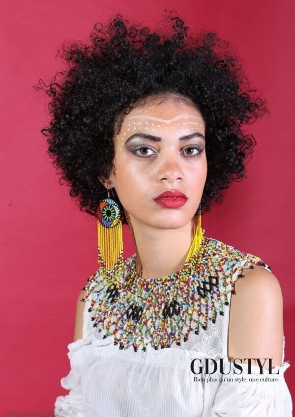 Collier perles "La belle Zoulou" multicolore – Image 2