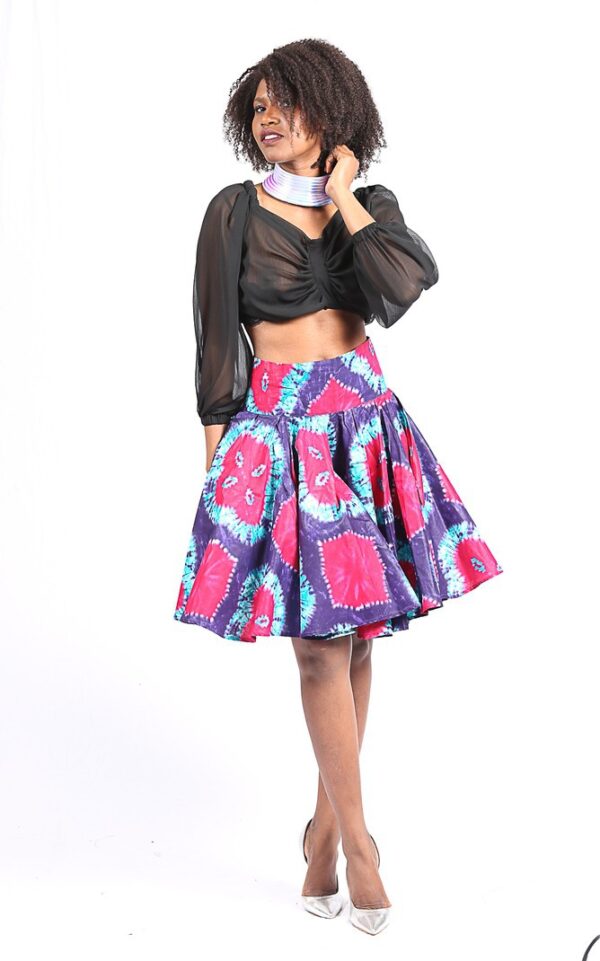 Jupe Wax "Ndaté Yalla Azul-Pink" – Image 4