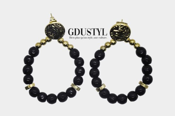 Boucles d'oreilles acier "Tekrour "