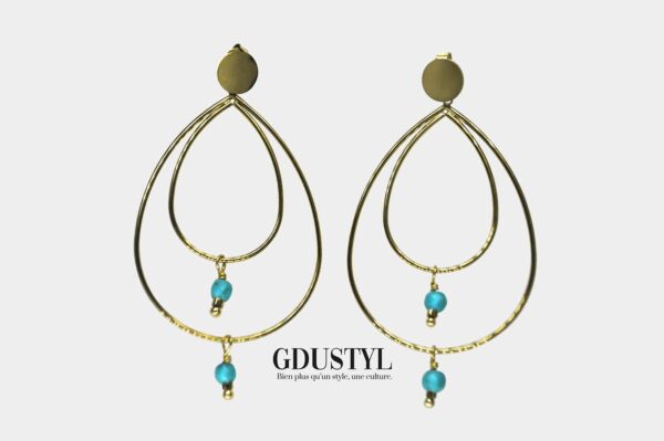 Boucles d'oreilles acier "Boundou"