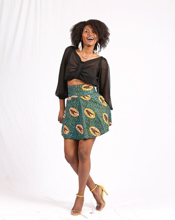 Jupe Wax "Ndaté Yalla Bleu" – Image 2