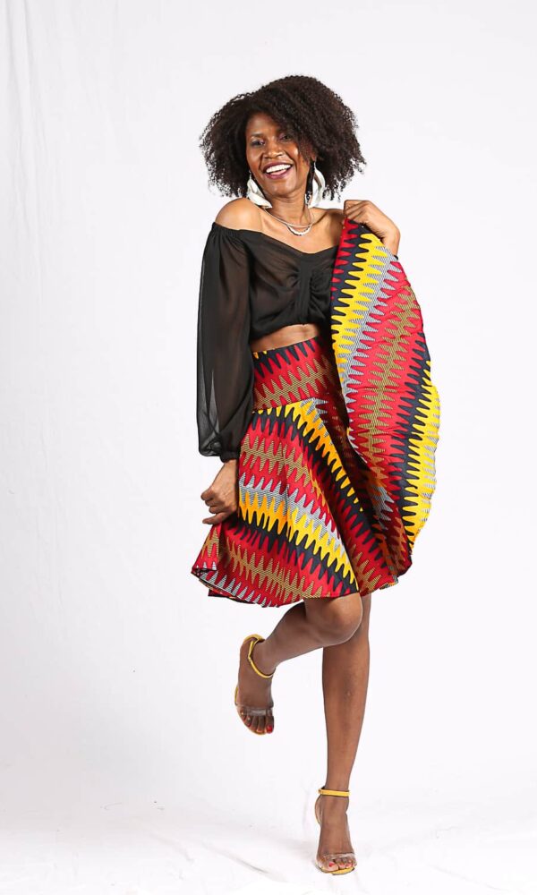 Jupe Wax "Ndaté Yalla orange" – Image 6
