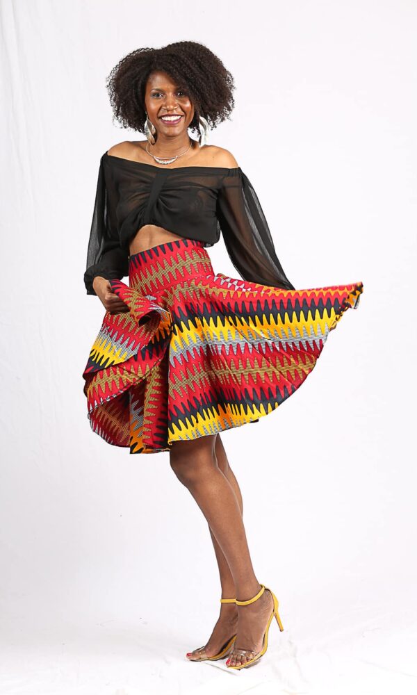 Jupe Wax "Ndaté Yalla orange" – Image 2