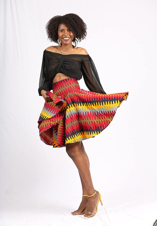 Jupe Wax "Ndaté Yalla orange" – Image 2