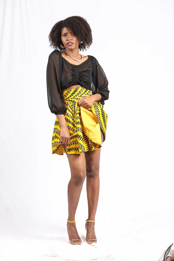 Jupe Wax "Ndaté Yalla Jaune" – Image 5