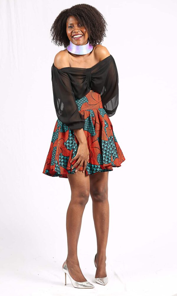 Jupe Wax "Ndaté Yalla turquoise" – Image 7