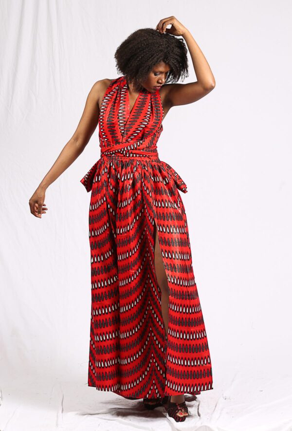 Maxi Dress Wax “ LA DIVA” Rouge – Image 6