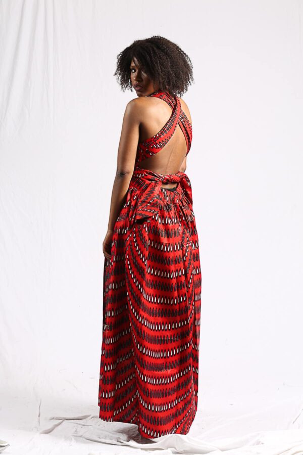 Maxi Dress Wax “ LA DIVA” Rouge – Image 5