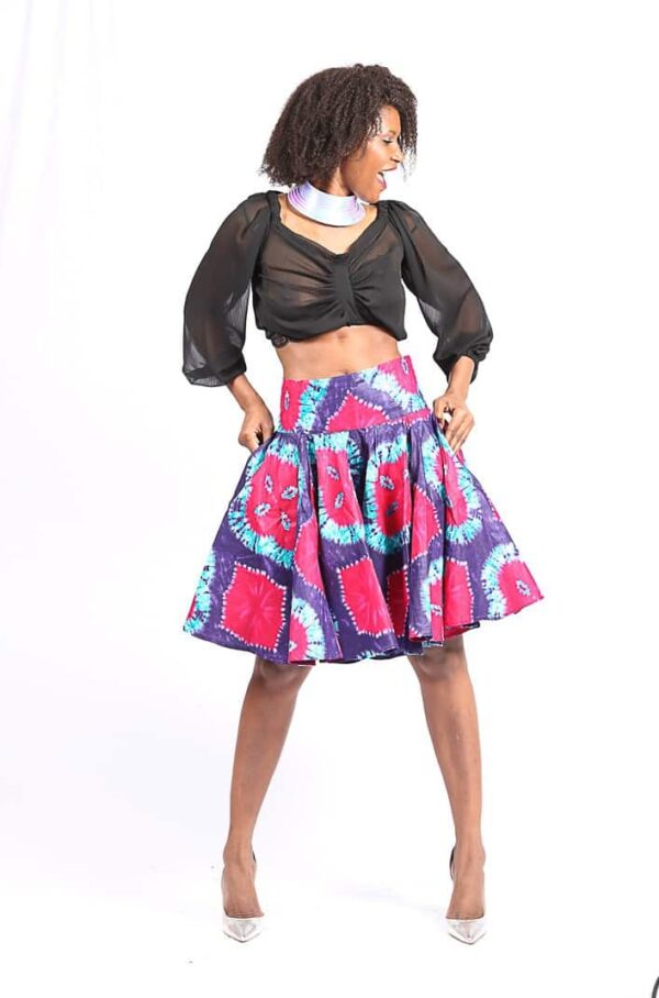 Jupe Wax "Ndaté Yalla Azul-Pink" – Image 2