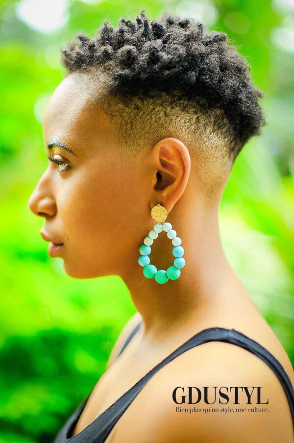 Boucles d'oreilles acier "Yaoundé" – Image 2