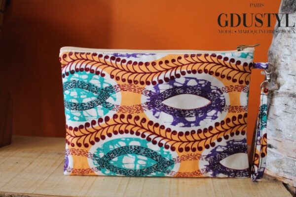 Pochette en wax "tafiya" Haoussa – Image 2