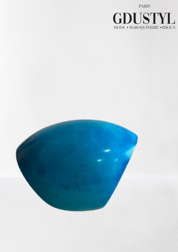 Bague en os de zébu "blue sky" – Image 5