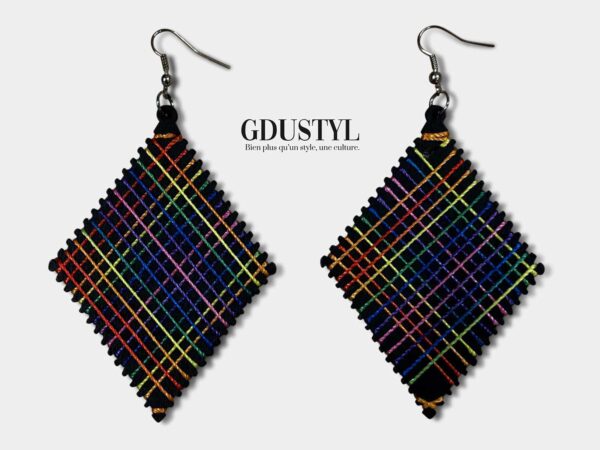 Boucles d'oreille en bois "Diouf"