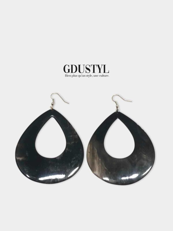 Boucles d'oreilles en corne "Velo, la vie"