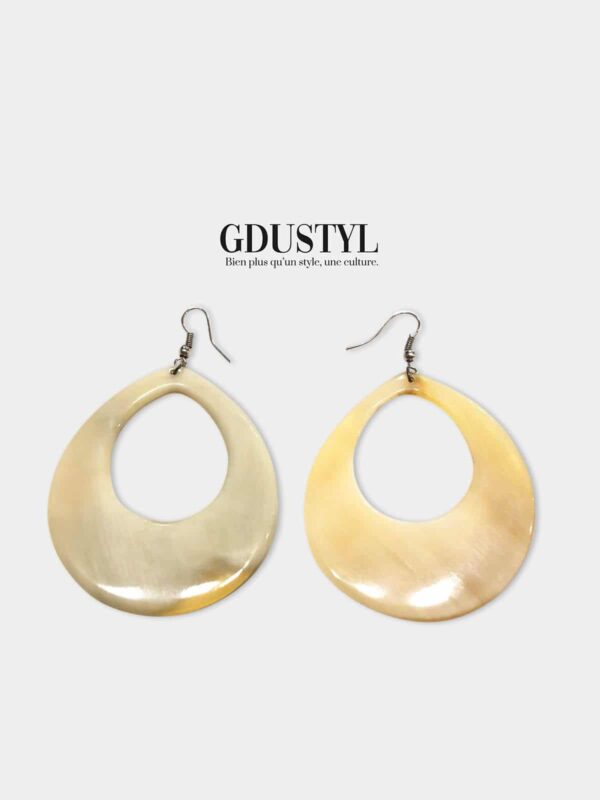 Boucles d'oreilles en corne "Velo, la vie" – Image 3