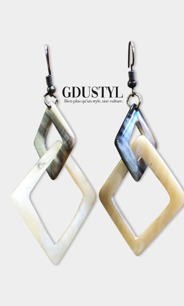 Boucles d'oreilles en corne "Hanitra, le parfum"