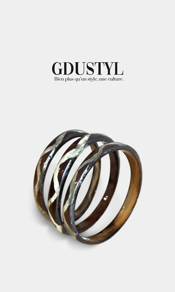Ensemble Bracelets corne « Aina, la Vie »