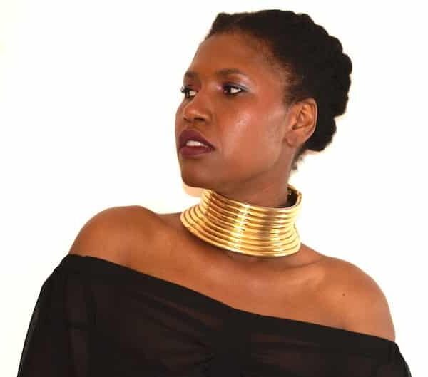 Collier ras de cou "Reine Pélagie" doré – Image 2