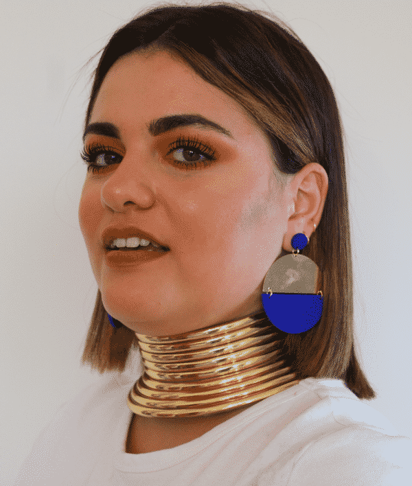 Collier ras de cou "Reine Pélagie" doré – Image 6